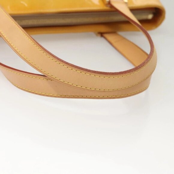 LOUIS VUITTON Monogram Vernis Houston Hand Bag Beige M91004 LV Auth - Picture 6 of 15